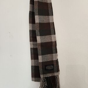 Pendleton Men's Checkered Wool Scarf - Brown and Black